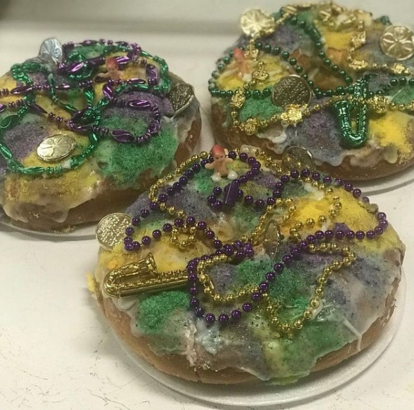 Mardi Gras traditional King Cake at Vesecky's Bakery