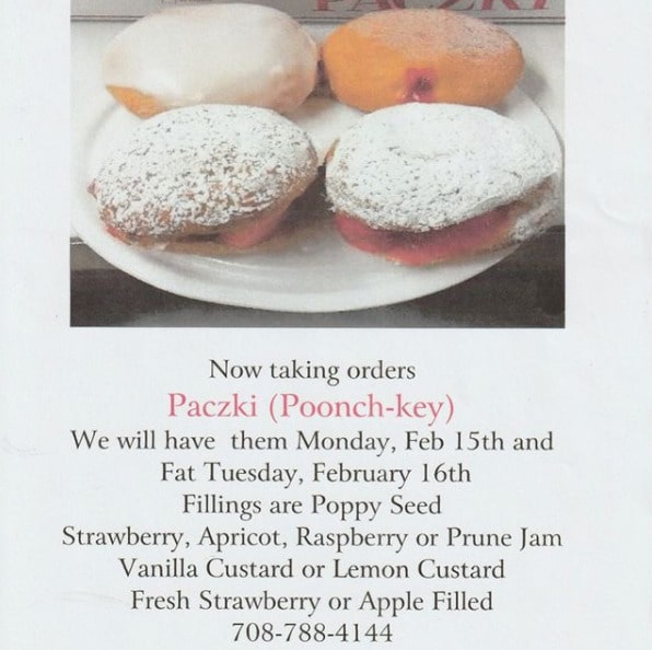 Paczki pastry order poster